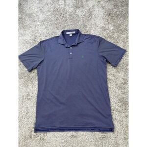 Holderness & Bourne Shirt Mens Large Blue Striped Golf Performance Tailored Fit